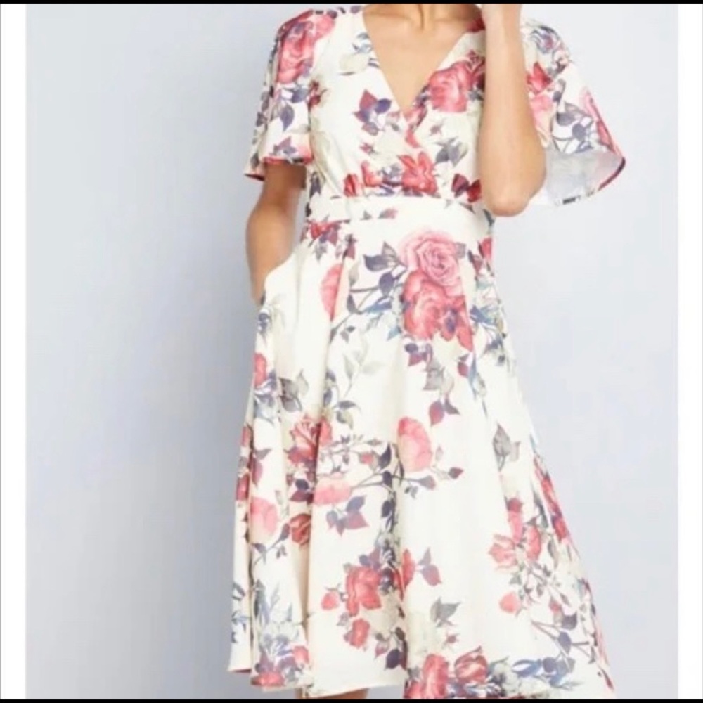 ModCloth Empowered Outlook Floral Dress